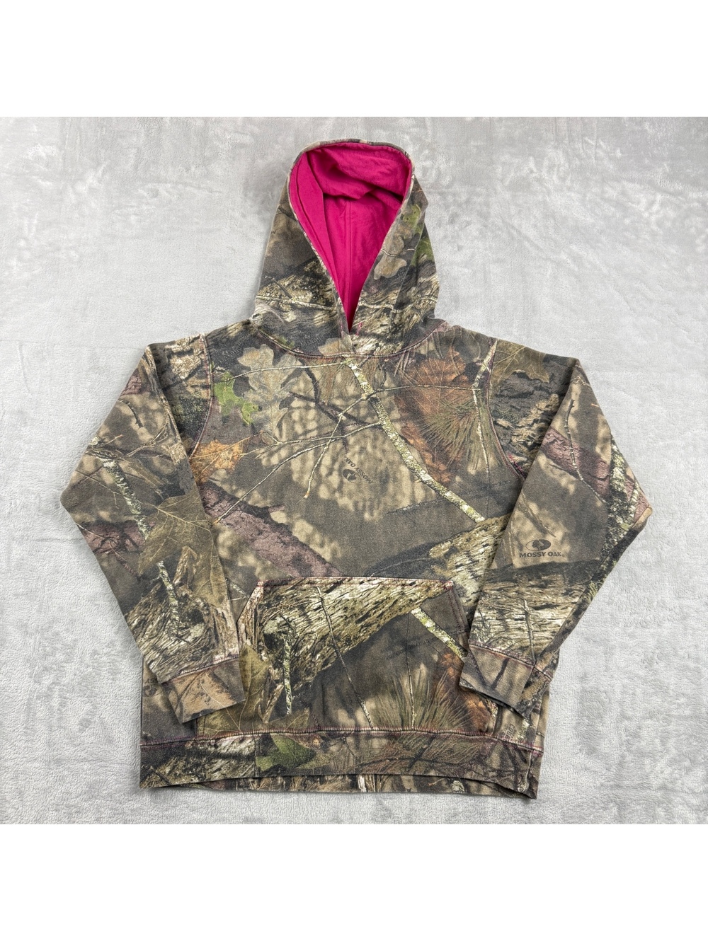 Mossy Oak Women’s S Camo Hoodie Pink Lined Pullover Realtree Hunting Sweatshirt